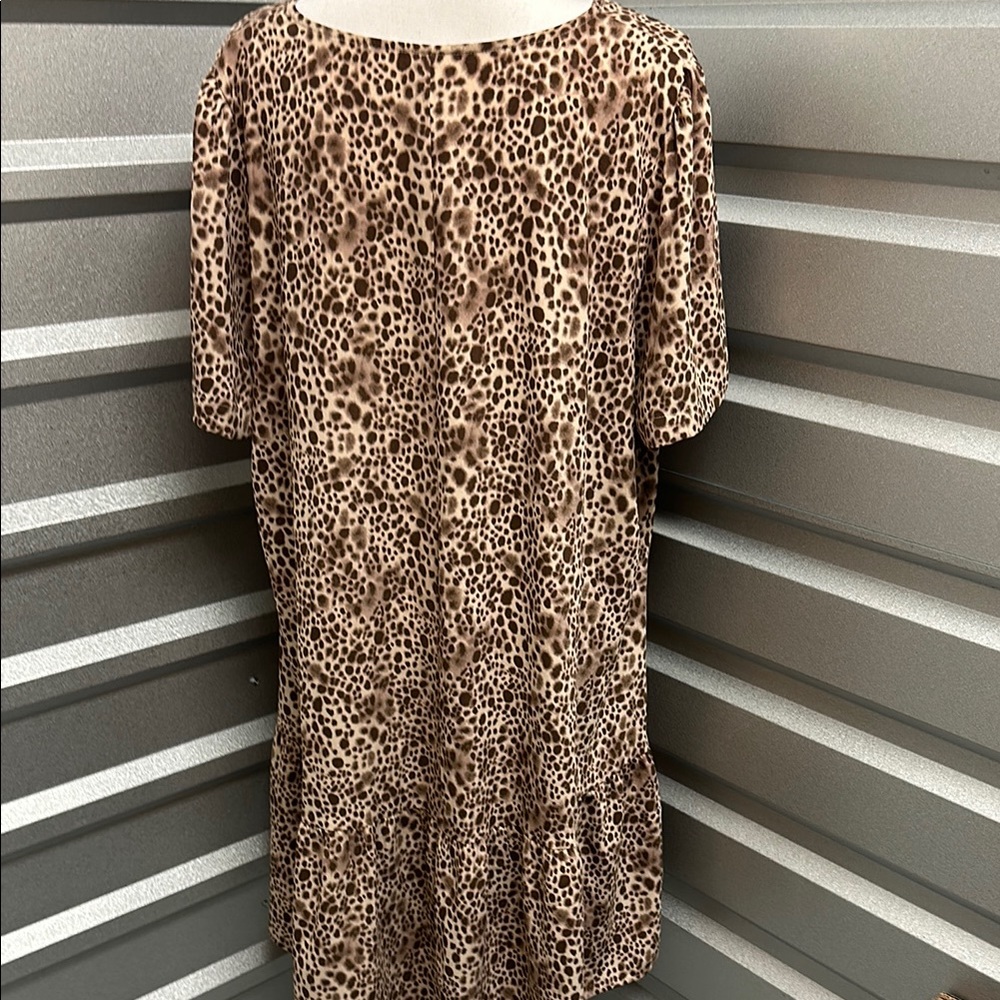 A NEW DAY Womens Animal Leopard Print Dress XXL Cover Up BRATZ Casual Everyday - Picture 5 of 10
